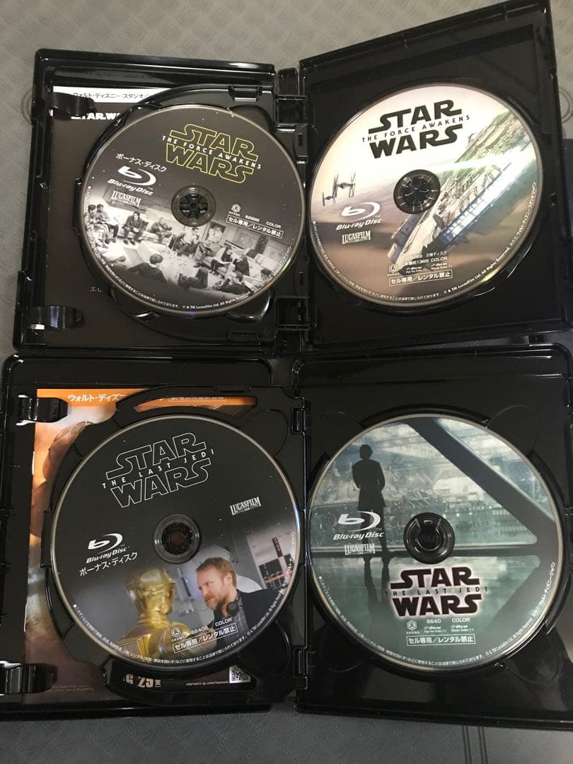 【美品】スターウォーズ　EP7.8.9スピンオフ２作品　Blu-ray ケース