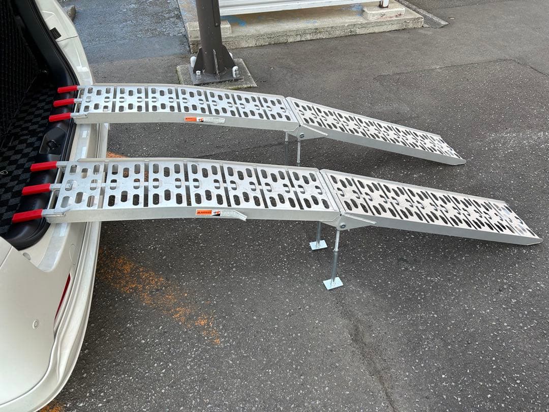 アルミラダーレール二つ折りタイプ(2本セット) アルミブリッジ　アルミスロープ