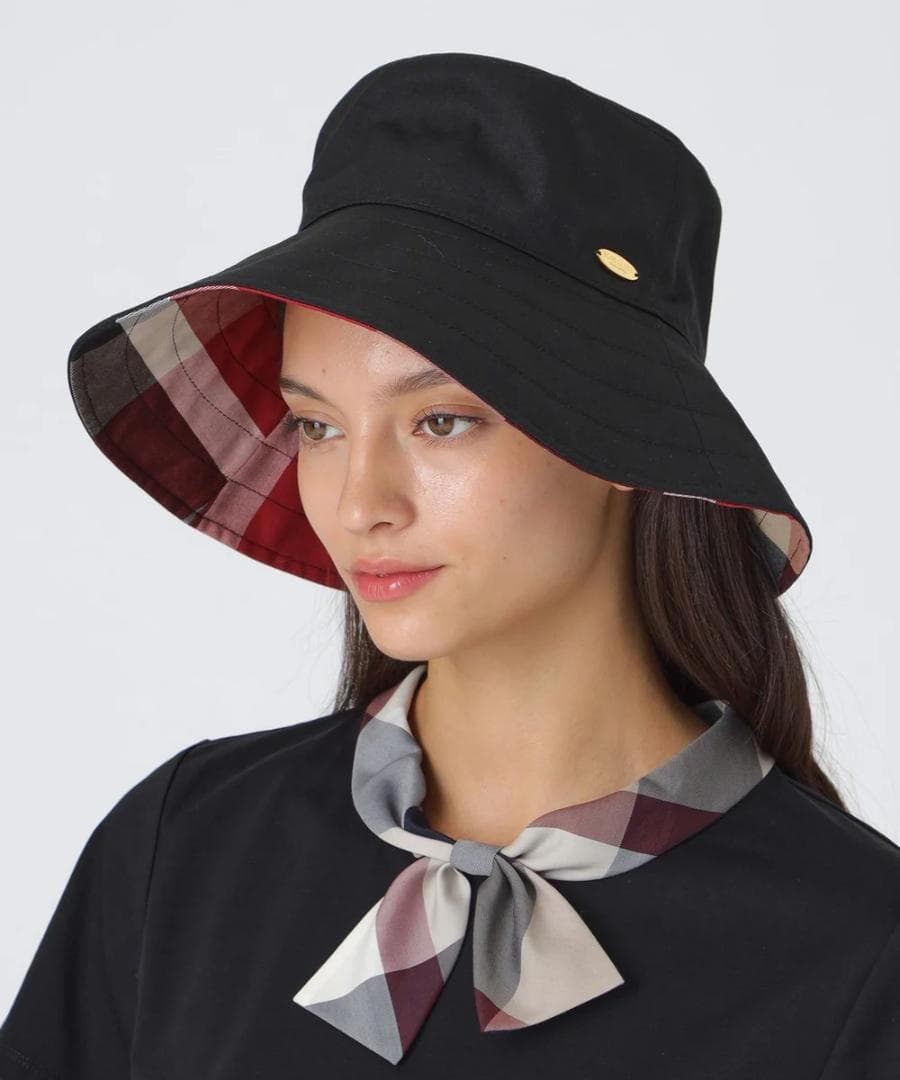 ブルーレーベルクレストブリッジ リバーシブル つば広バケットハット / 帽子-1