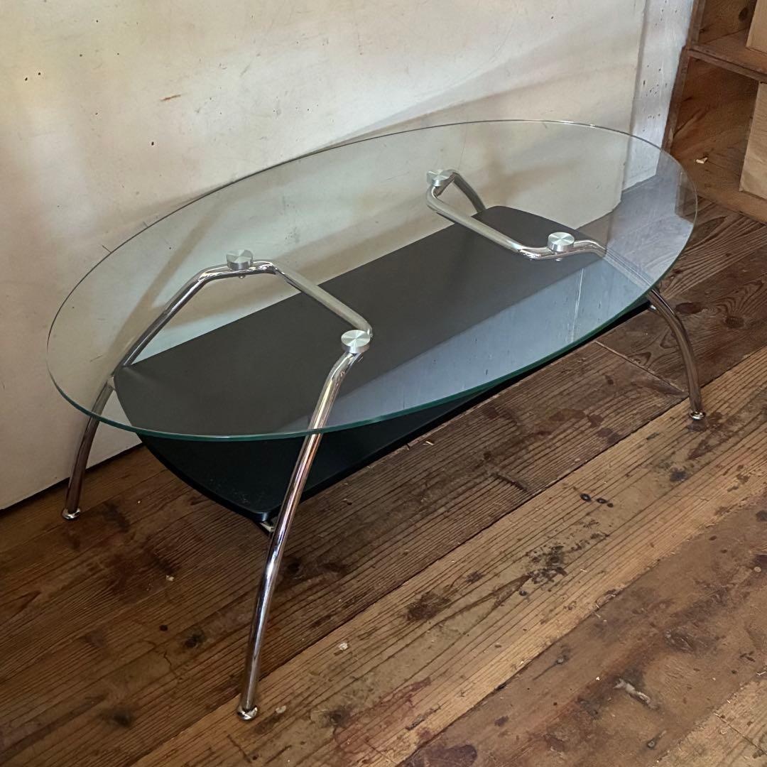 モダン ガラス センターテーブル