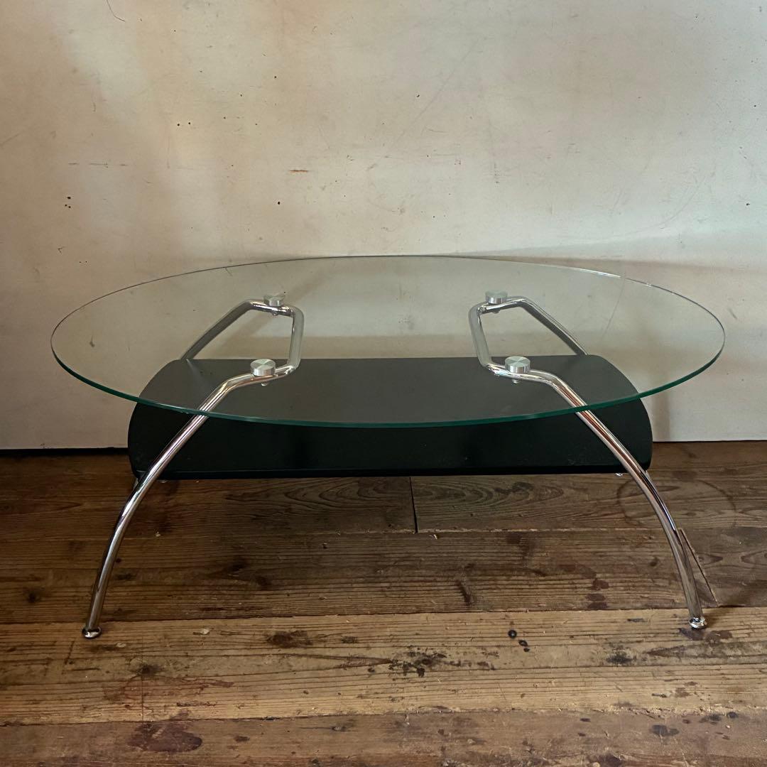 モダン ガラス センターテーブル