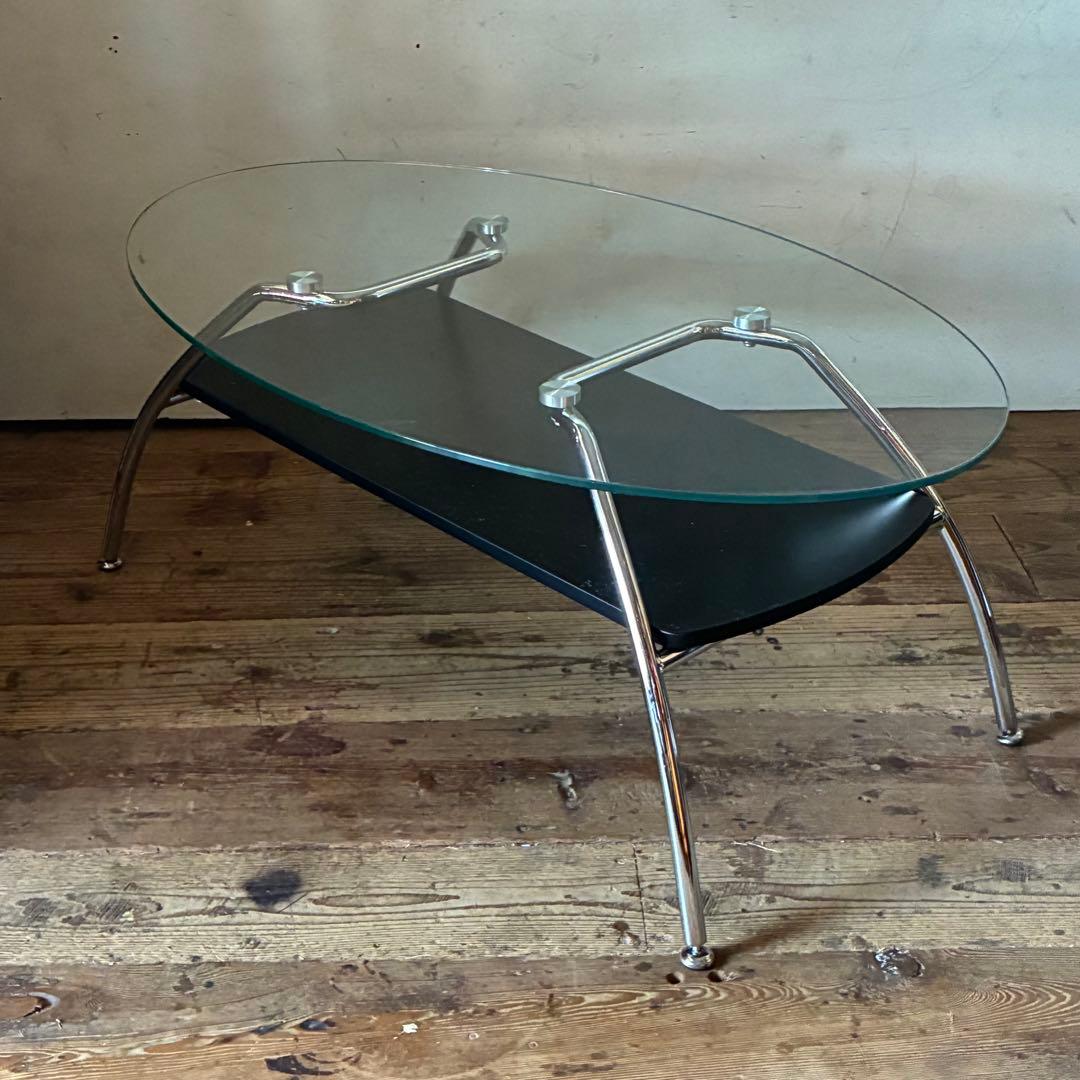 モダン ガラス センターテーブル