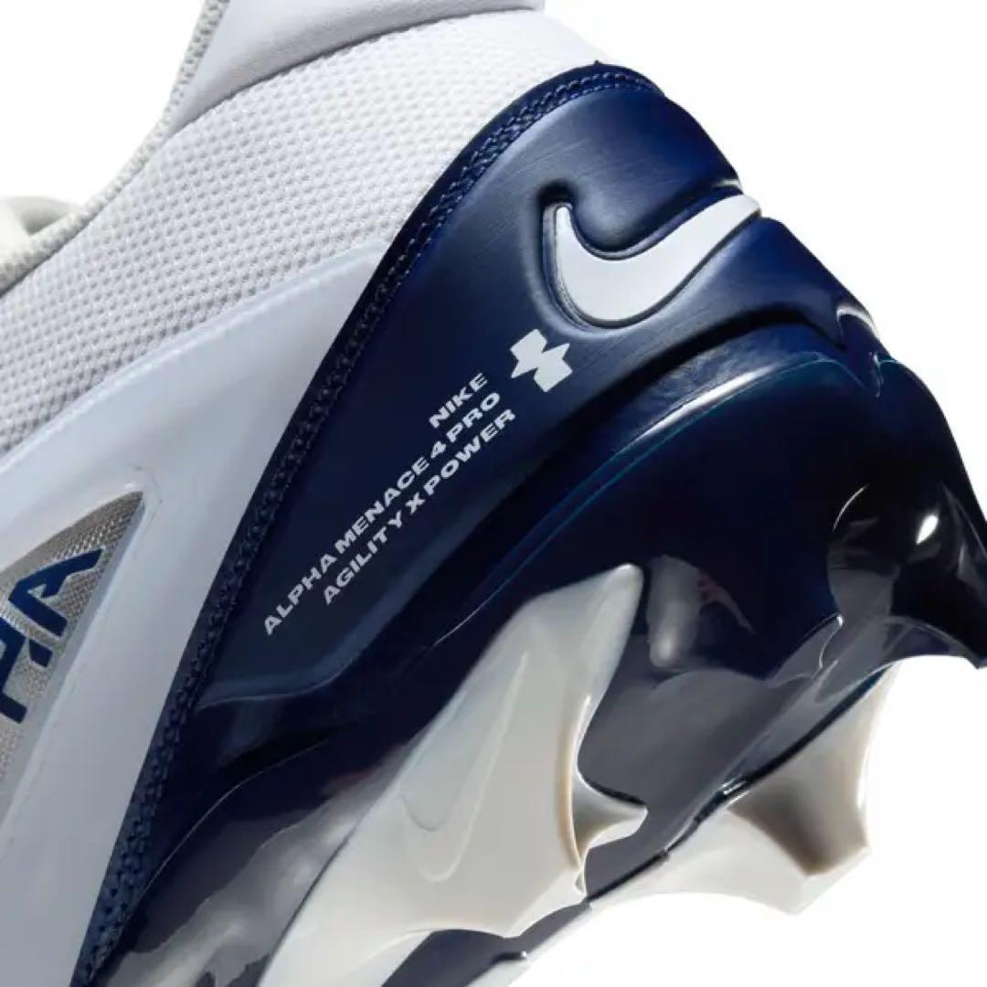 ナイキ 26 アルファメナス プロ アメフト スパイク シューズ 靴 白 紺