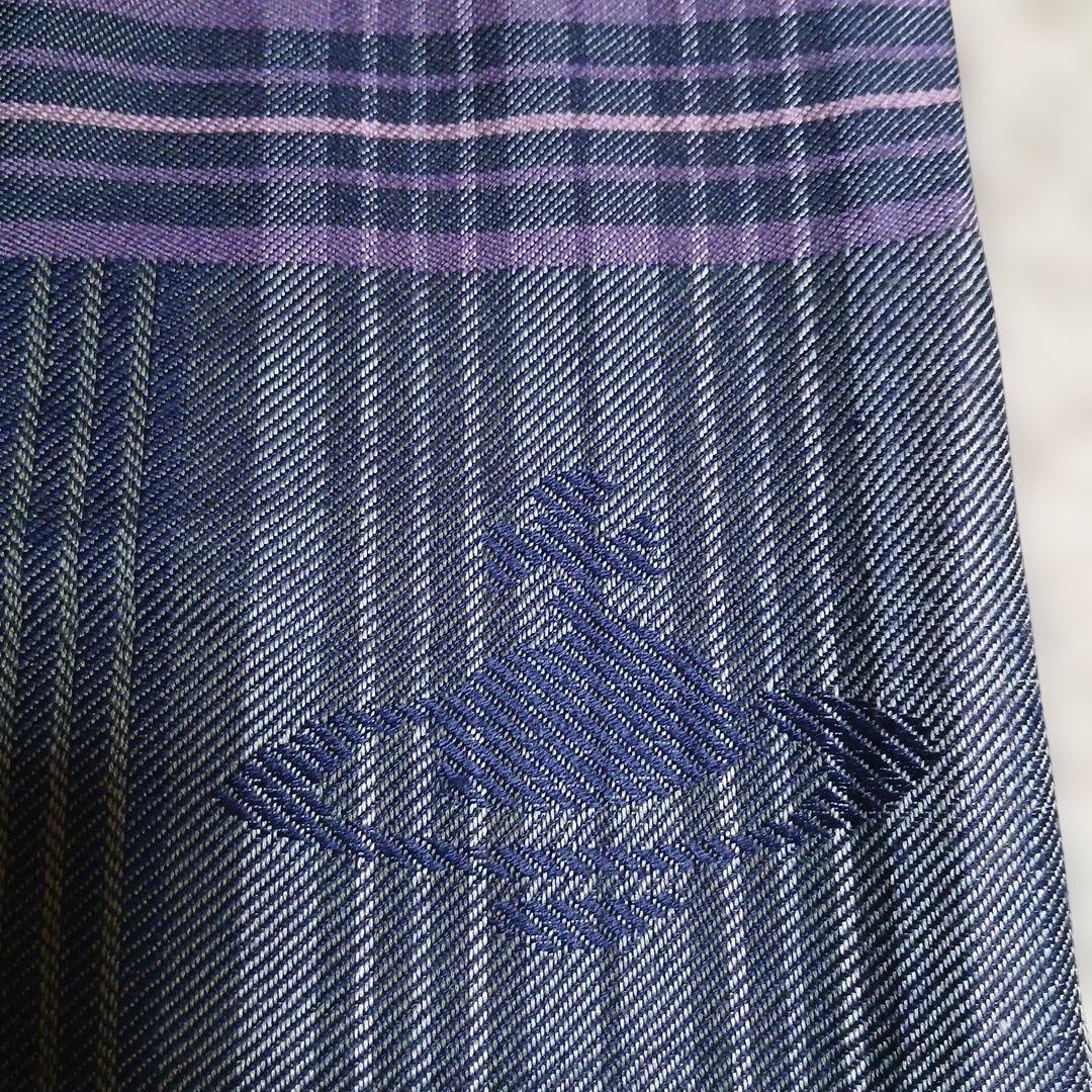 Vivienne Westwood チェック柄マフラー　紫　黒　ミックスカラー
