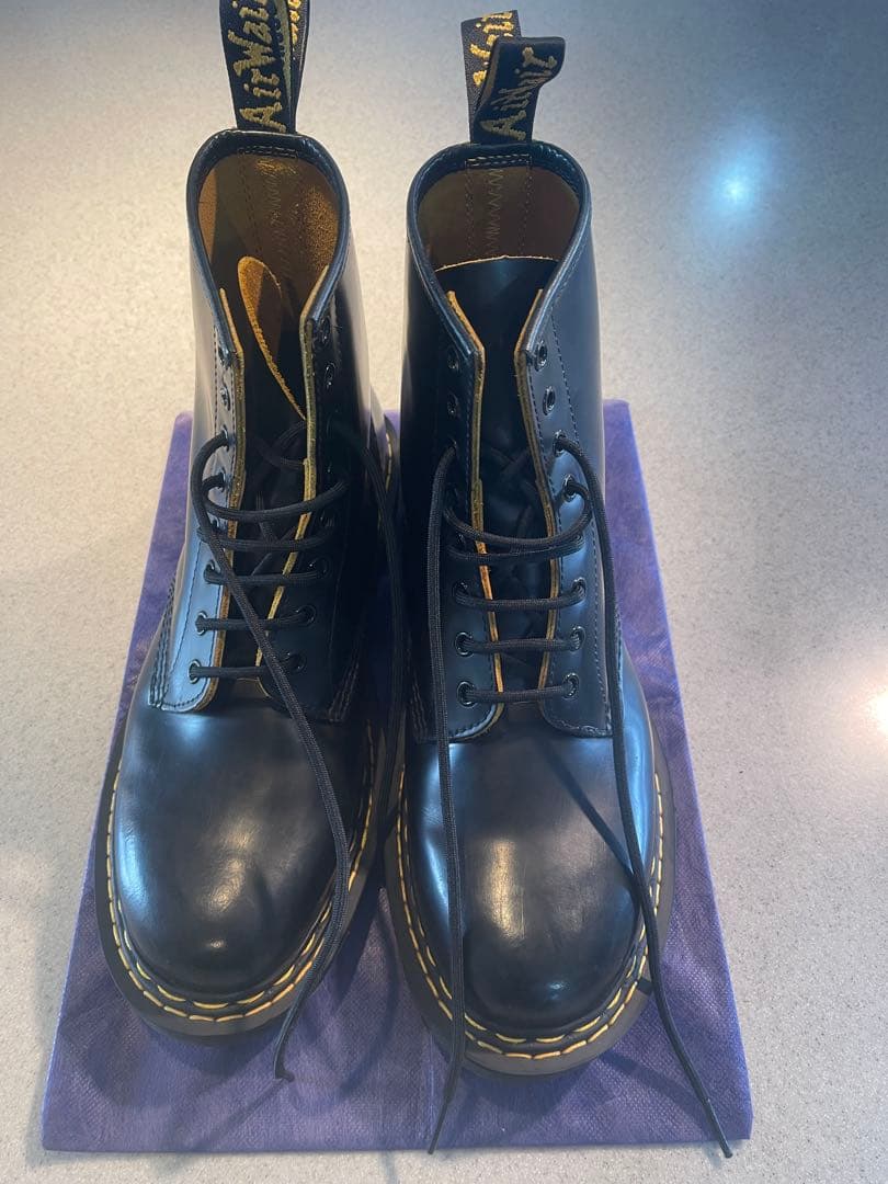 Dr.Martensブラックレザー厚底ブーツ