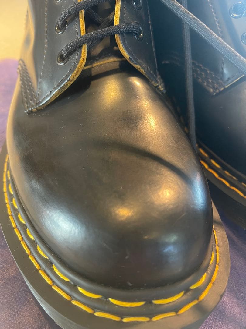 Dr.Martensブラックレザー厚底ブーツ