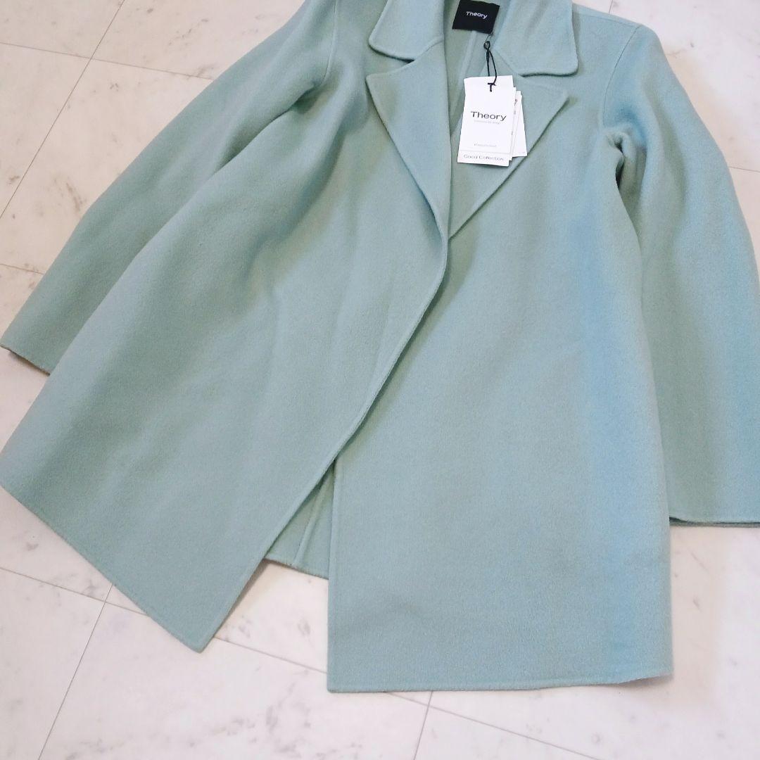 現行 未使用 22AW セオリー カシミヤ混 ダブルフェイスガウンコート リバー