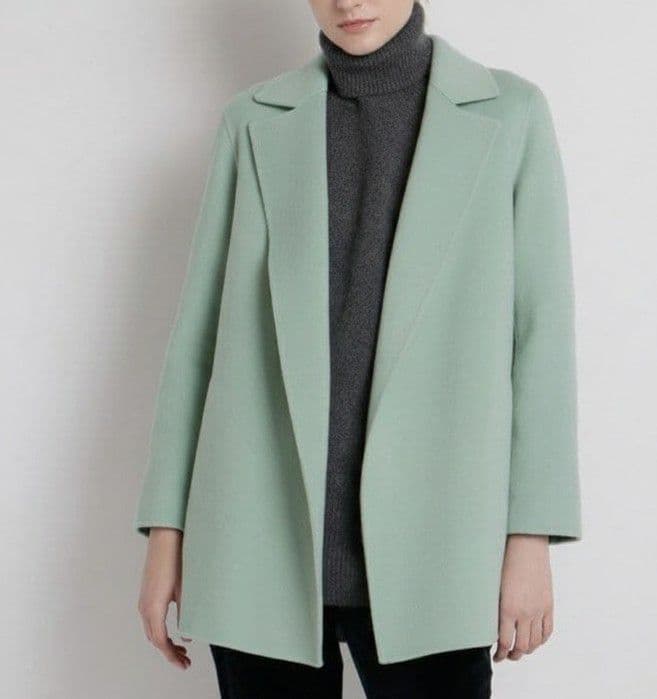 現行 未使用 22AW セオリー カシミヤ混 ダブルフェイスガウンコート リバー