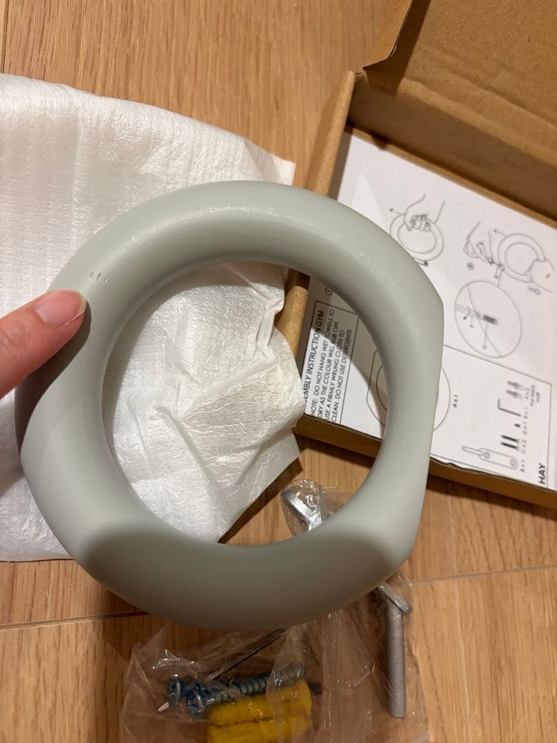 未使用HAY Gym Hook M ライトグレー　ジムフック