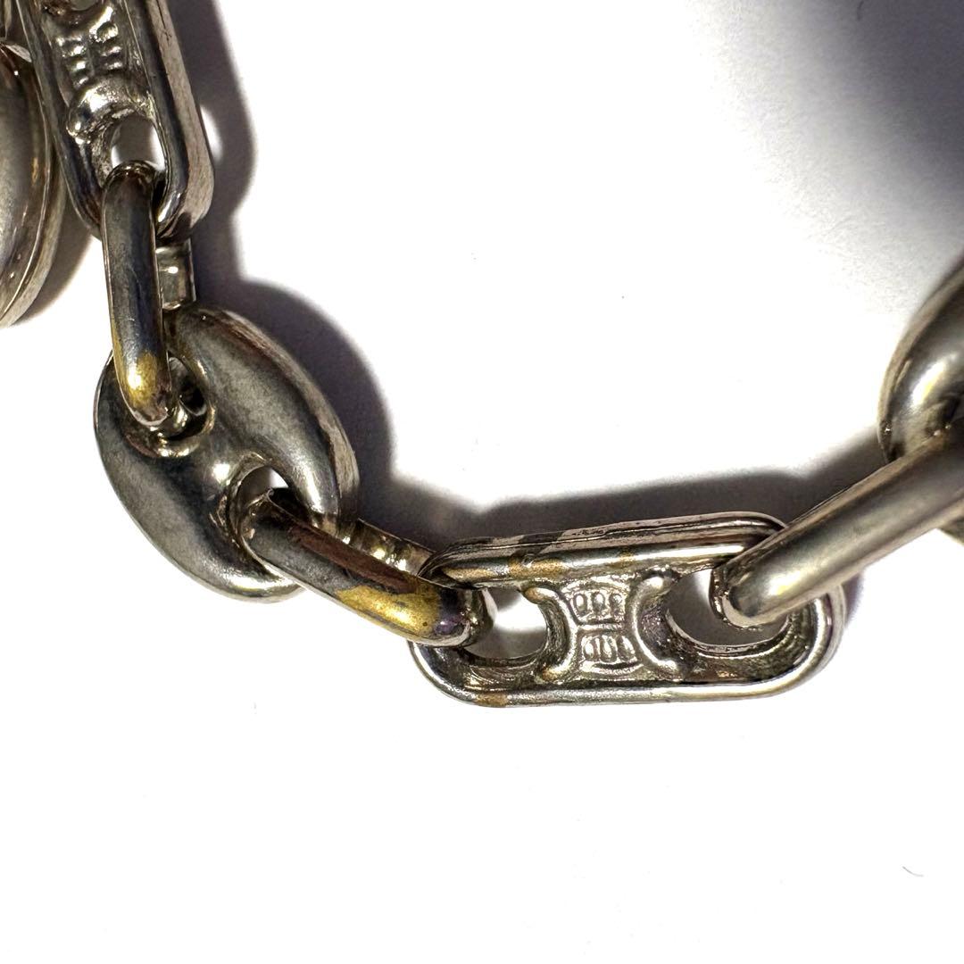 【ビンテージ】CELINE /セリーヌ　マカダム　チェーン　ネックレス　シルバー