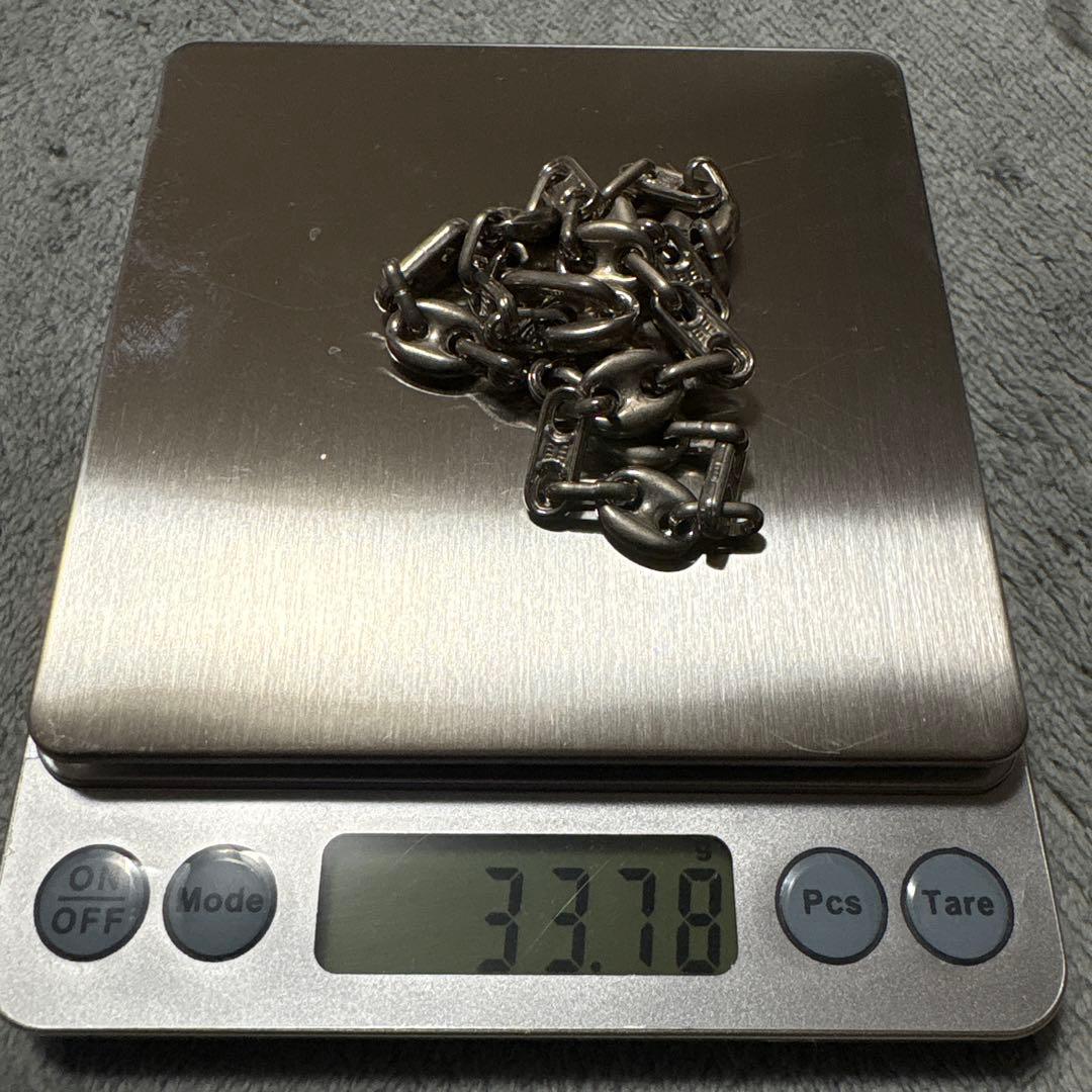 【ビンテージ】CELINE /セリーヌ　マカダム　チェーン　ネックレス　シルバー