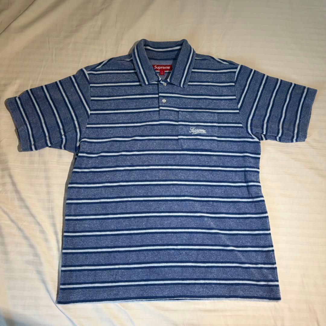 Supreme Stripe Terry S/S Polo 24ss Sサイズ