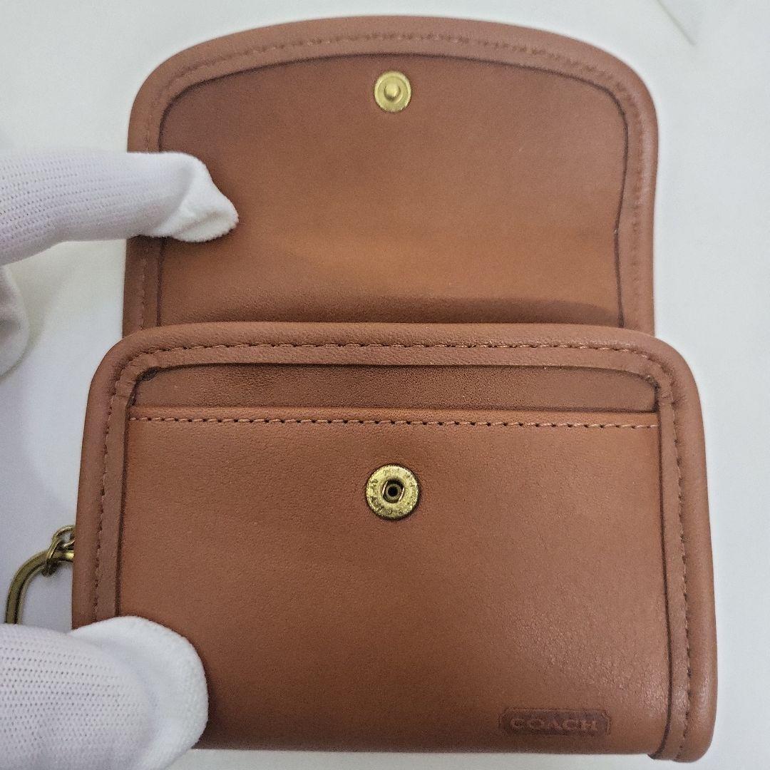 ケ*ん様 美品✨️コーチ ケース キーリング付き コンパクト レザー キャ