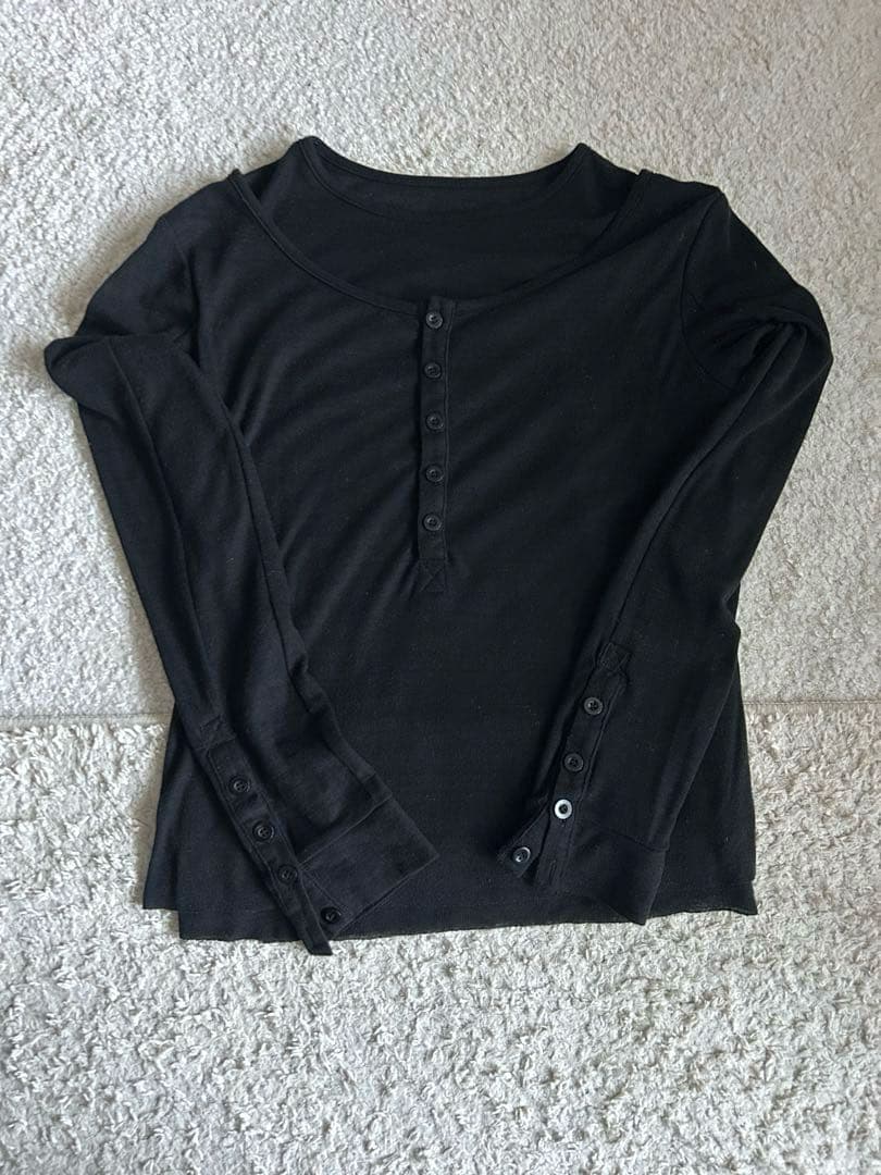 no faith studios DOUBLE LAYERED ボタン シャツ