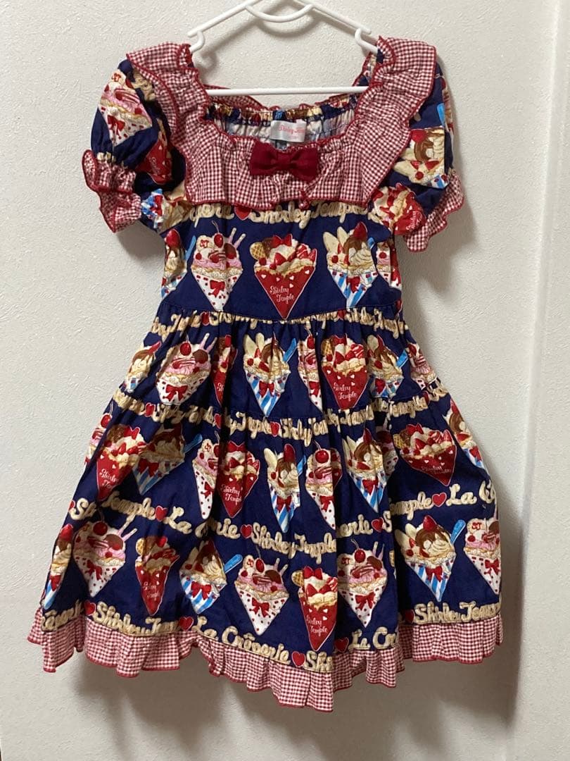 シャーリーテンプル　クレープワンピース110