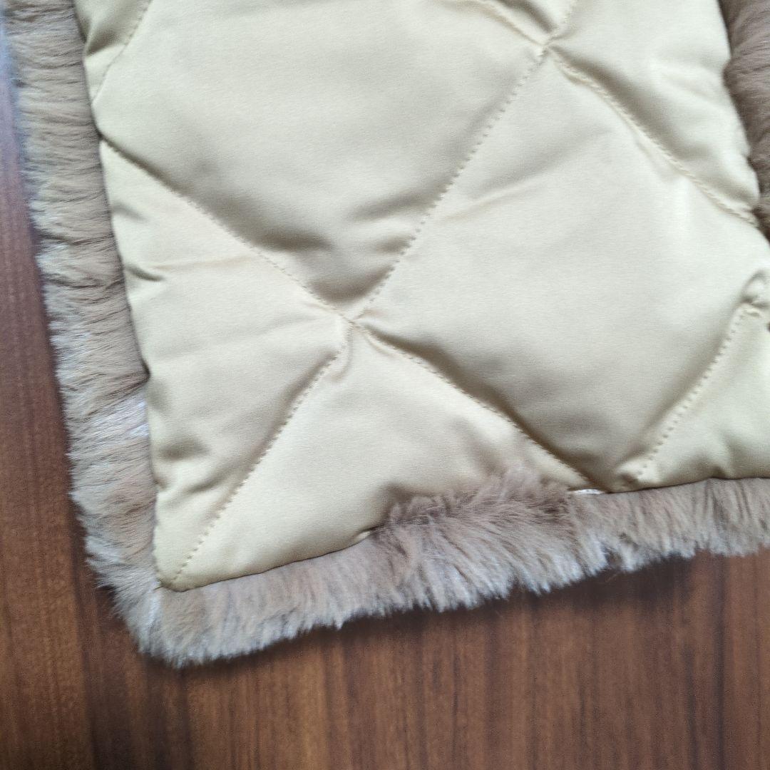 上*ん様 ロペ タイオン リモンタ フェイクファー ダウン マフラー キャメル