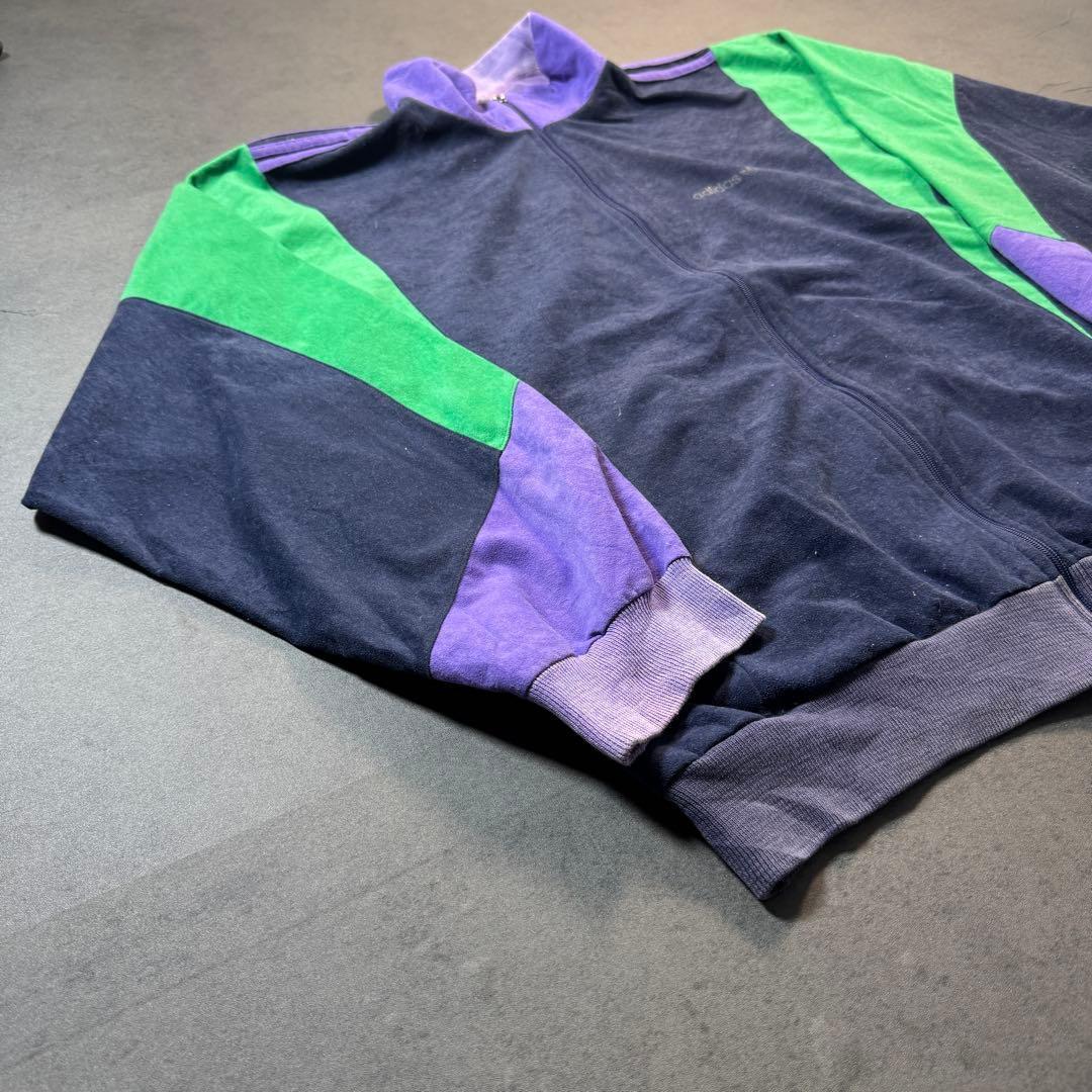 80s adidas Ventex製 ベロア トラックジャケット ジャージ 古着