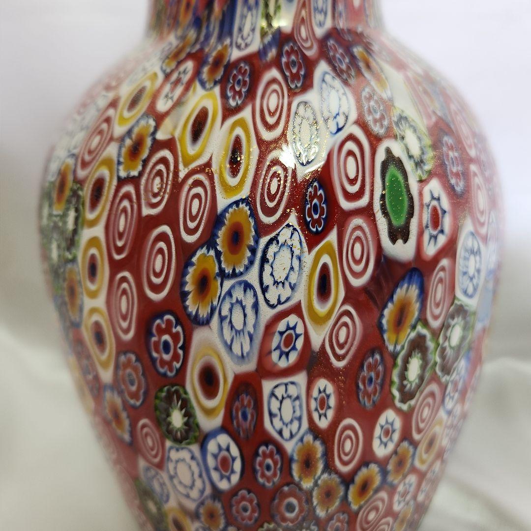 専用です ネチアンガラス ミルフィオリ 金彩 大型 花びん ムラーノグラス