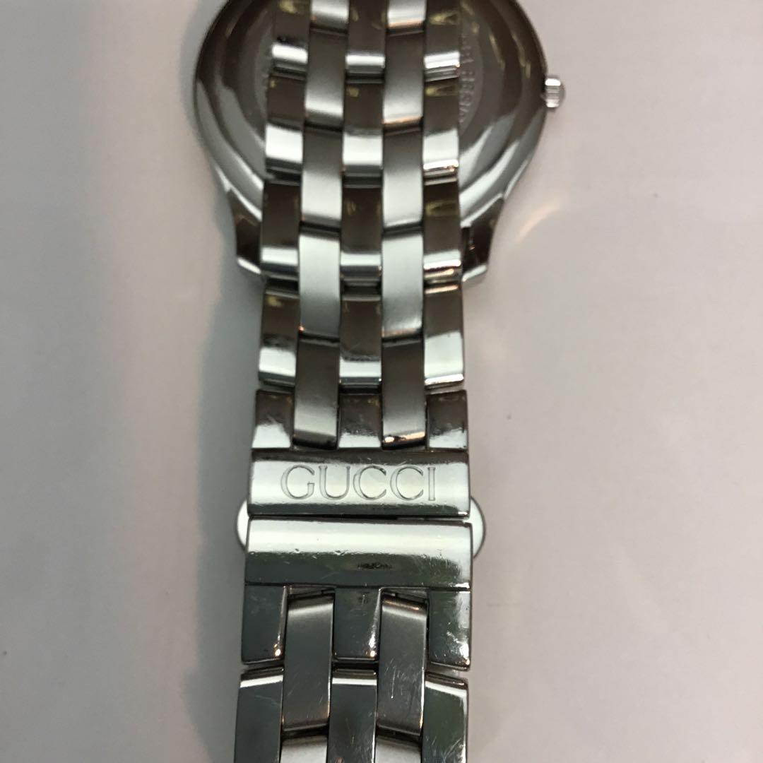 ‼️GUCCI グッチ‼️ステンレススチール ブラックダイヤル クォーツ時計