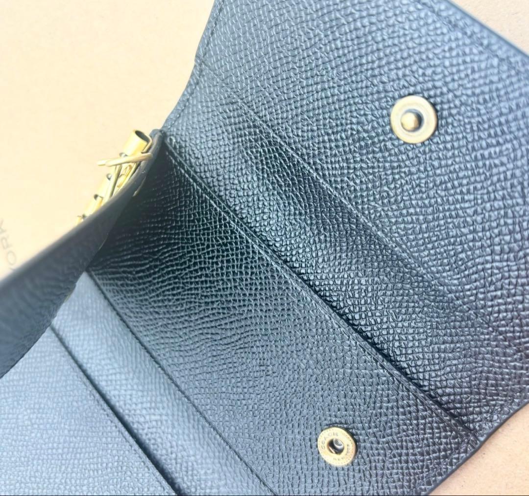【COACH☆新品】6 リング キー ケース！クロスグレイン レザー！ブラック！