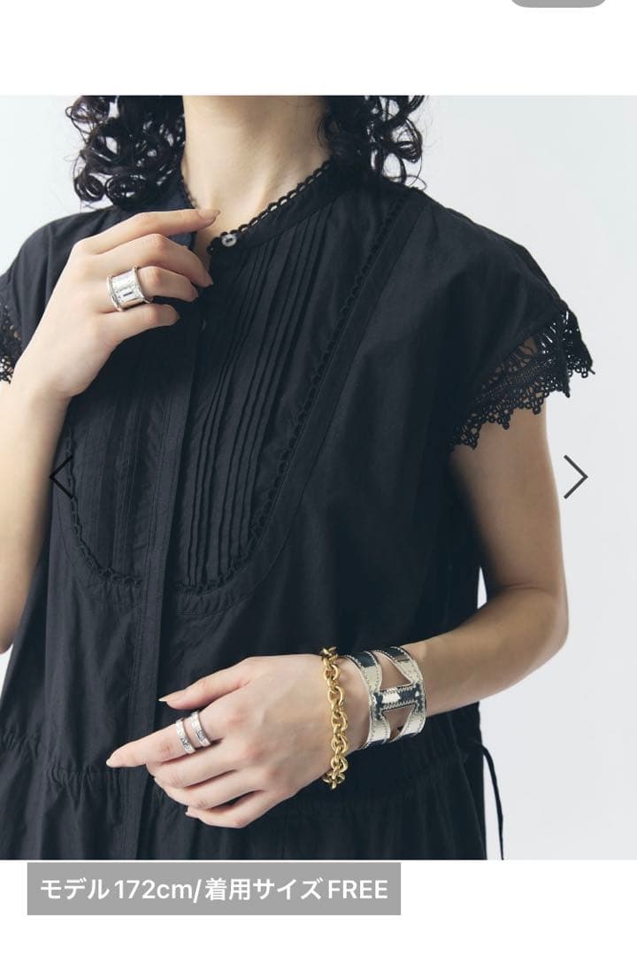 カレンソロジー　コットンレースオールインワン　ネイビー