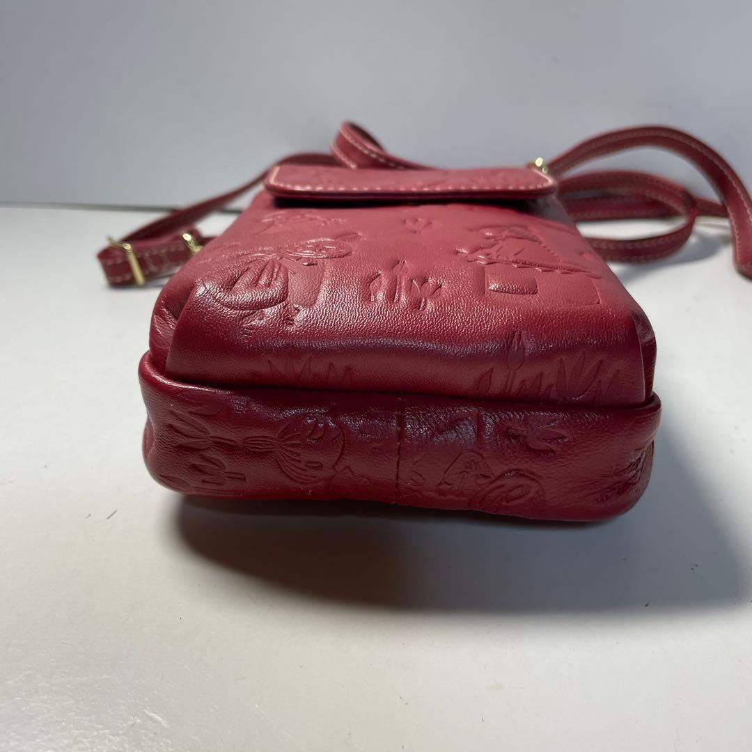 [未使用級] リトルミィ ラム革 スマホポシェット スマホショルダーバッグ