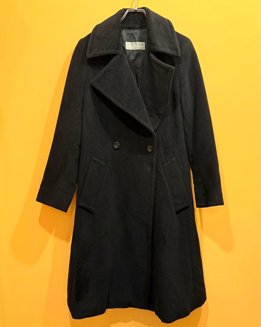 アンゴラ ウール Max Mara チェスターコート ダブル 36