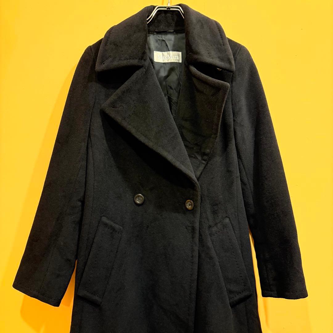 アンゴラ ウール Max Mara チェスターコート ダブル 36