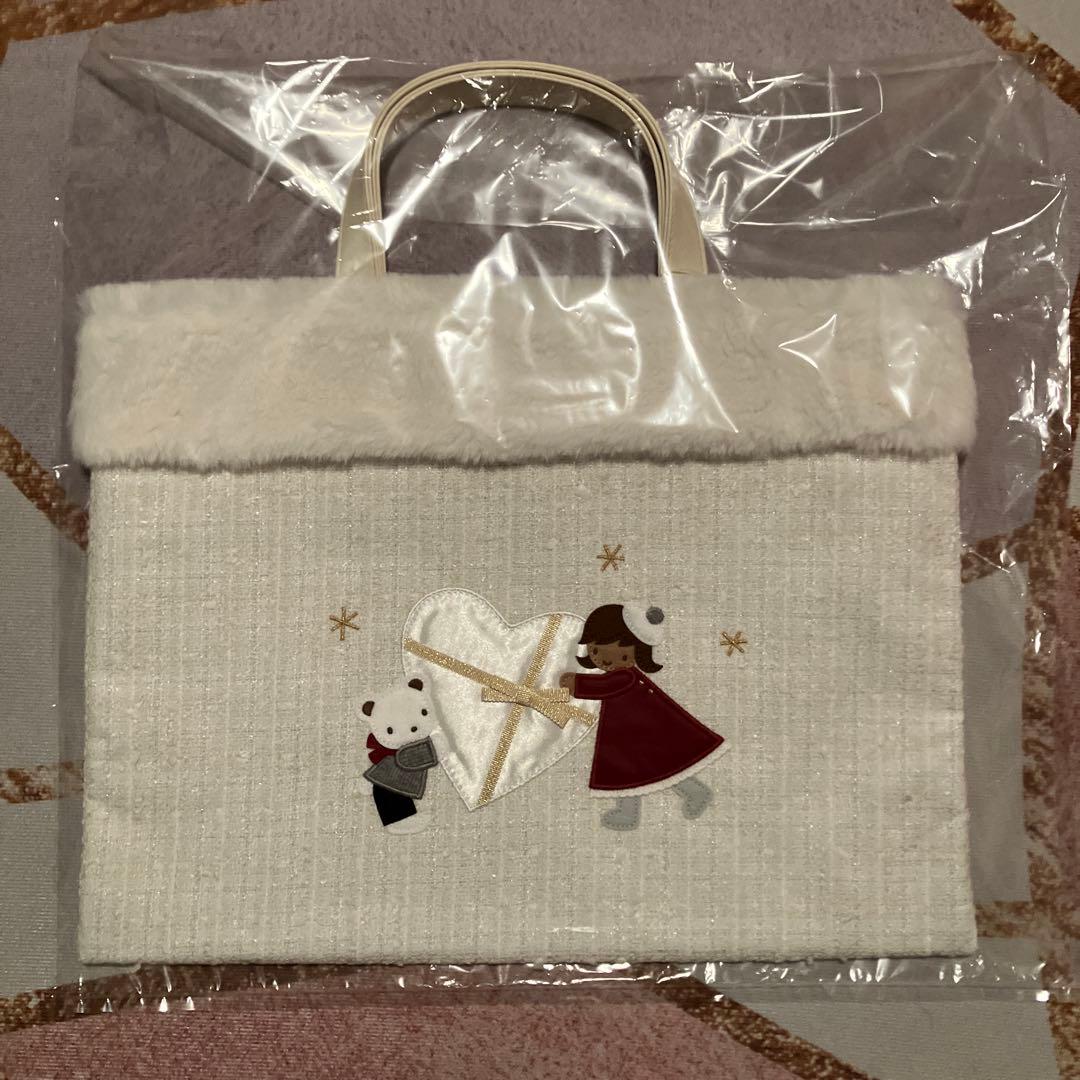 ファミリア　familiar クリスマスコレクション　アイボリー　レッスンバッグ