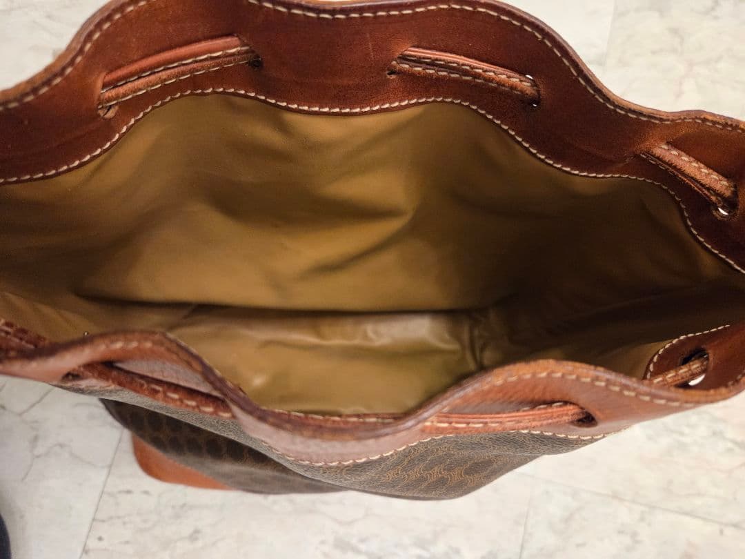 CELINE セリーヌ　マカダム　巾着バッグ　トリオンフ