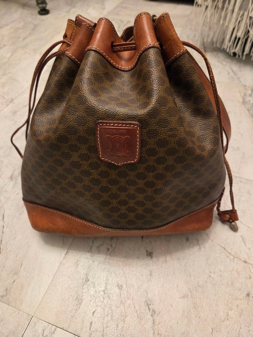 CELINE セリーヌ　マカダム　巾着バッグ　トリオンフ