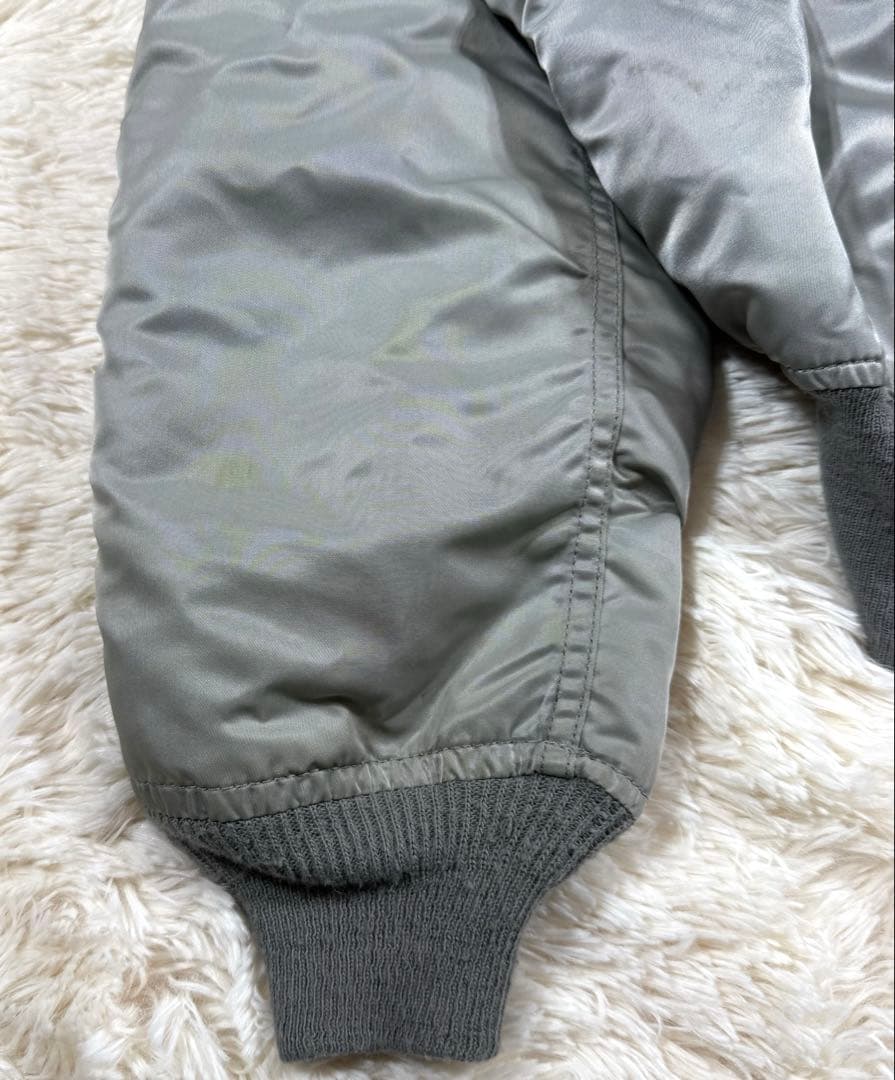 90s ALPHA N-2B フライトジャケット シルバー アメリカ製