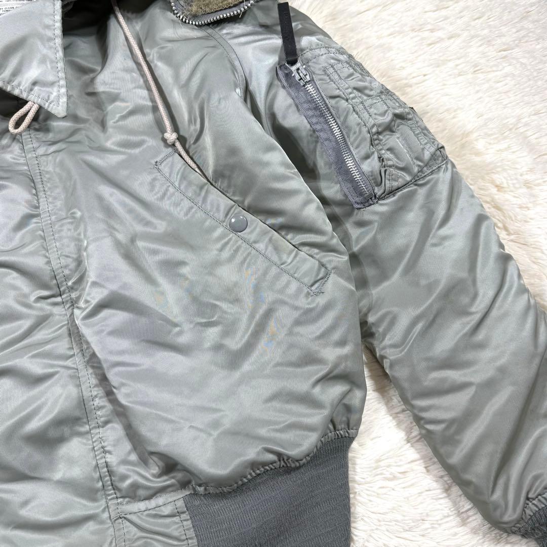 90s ALPHA N-2B フライトジャケット シルバー アメリカ製