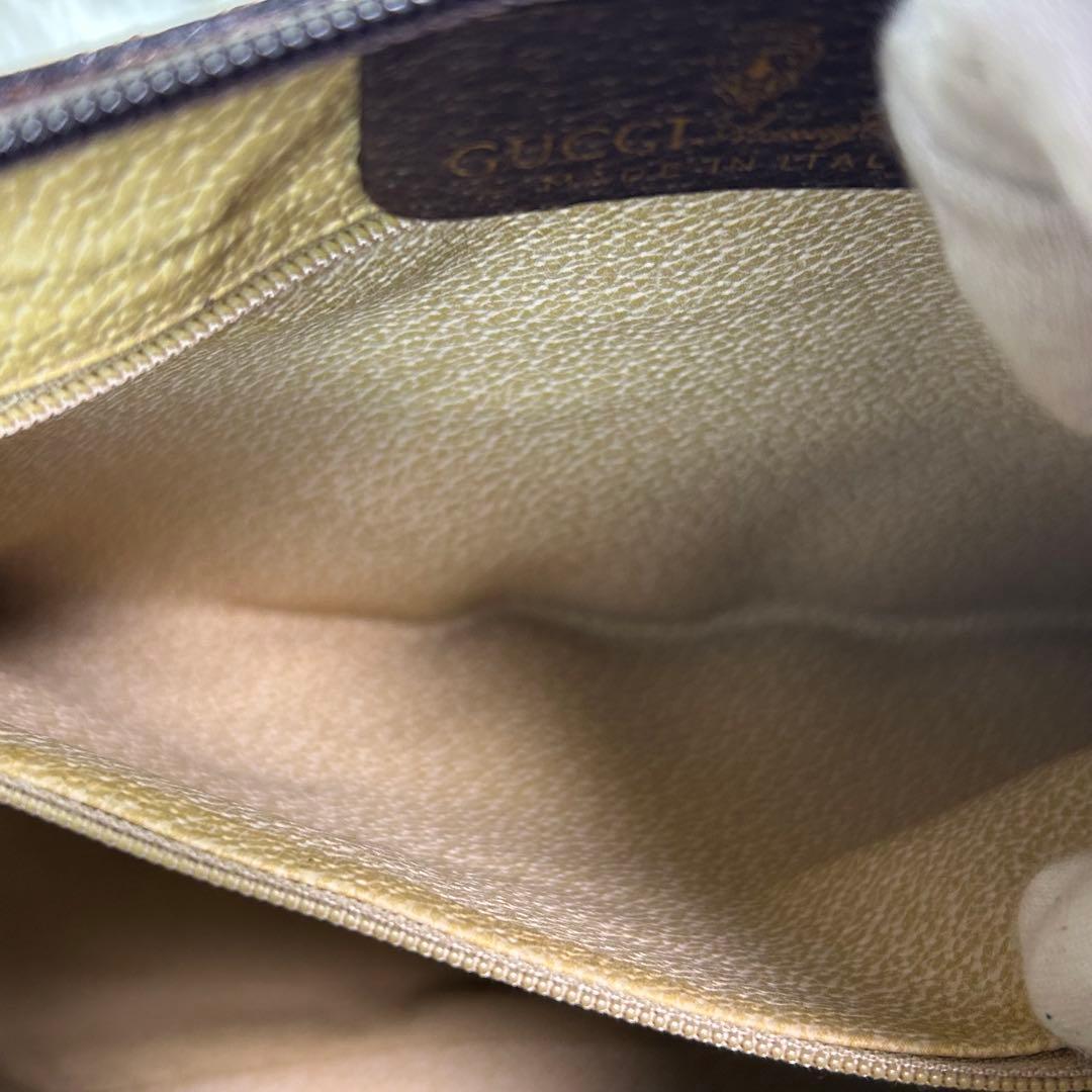 ✨美品 GUCCI GG シェリーライン ハーフムーン ショルダーバッグ レザー