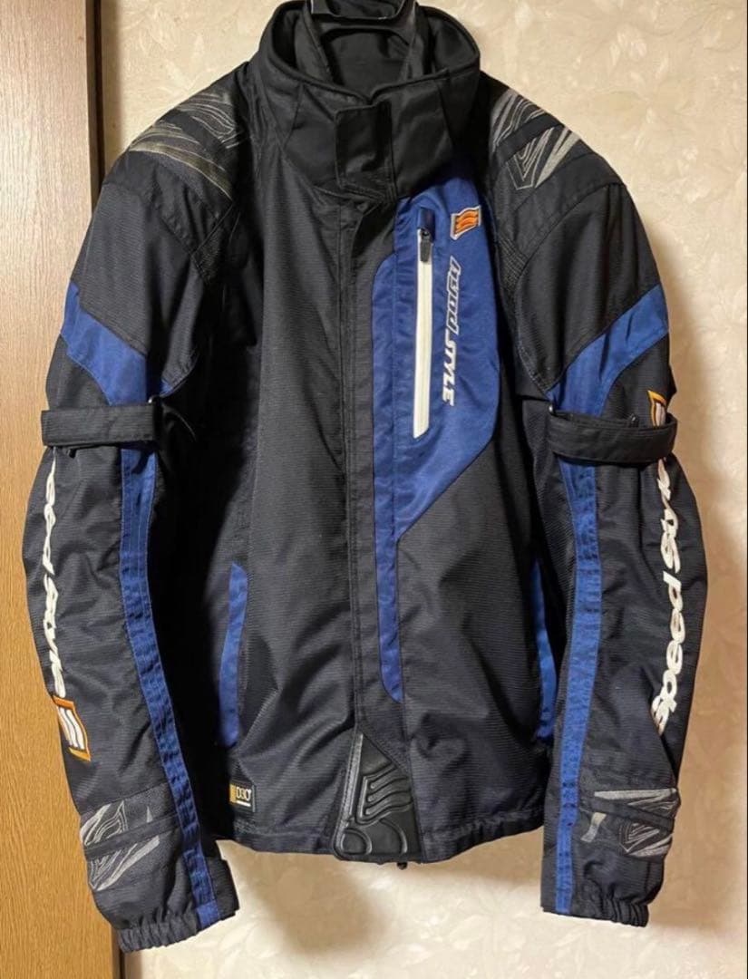 バイク用ジャケット 黒と青のコンビネーション　HYOD D3O