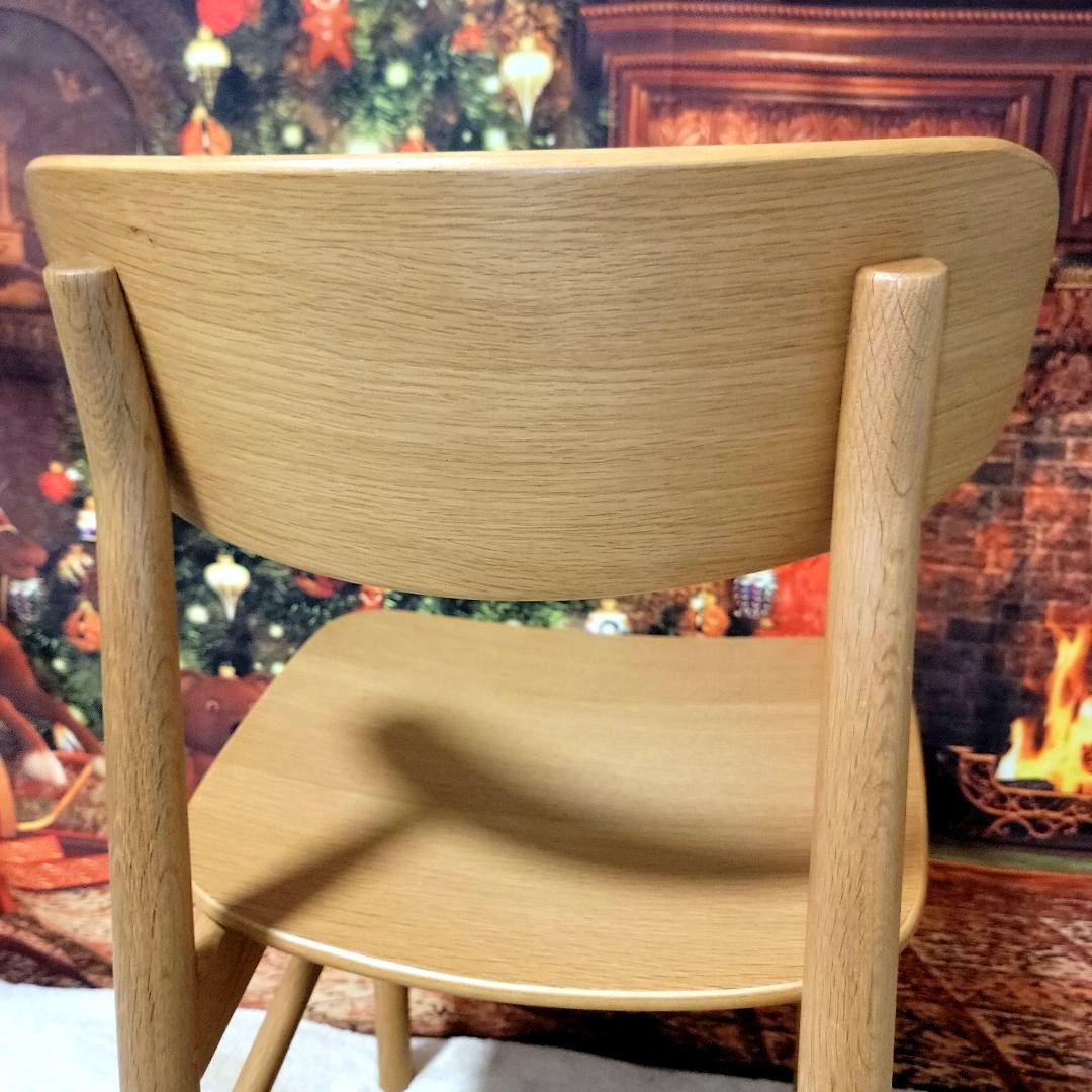 【即決価格】無印良品　ラウンドチェア オーク材 全角度画像！！