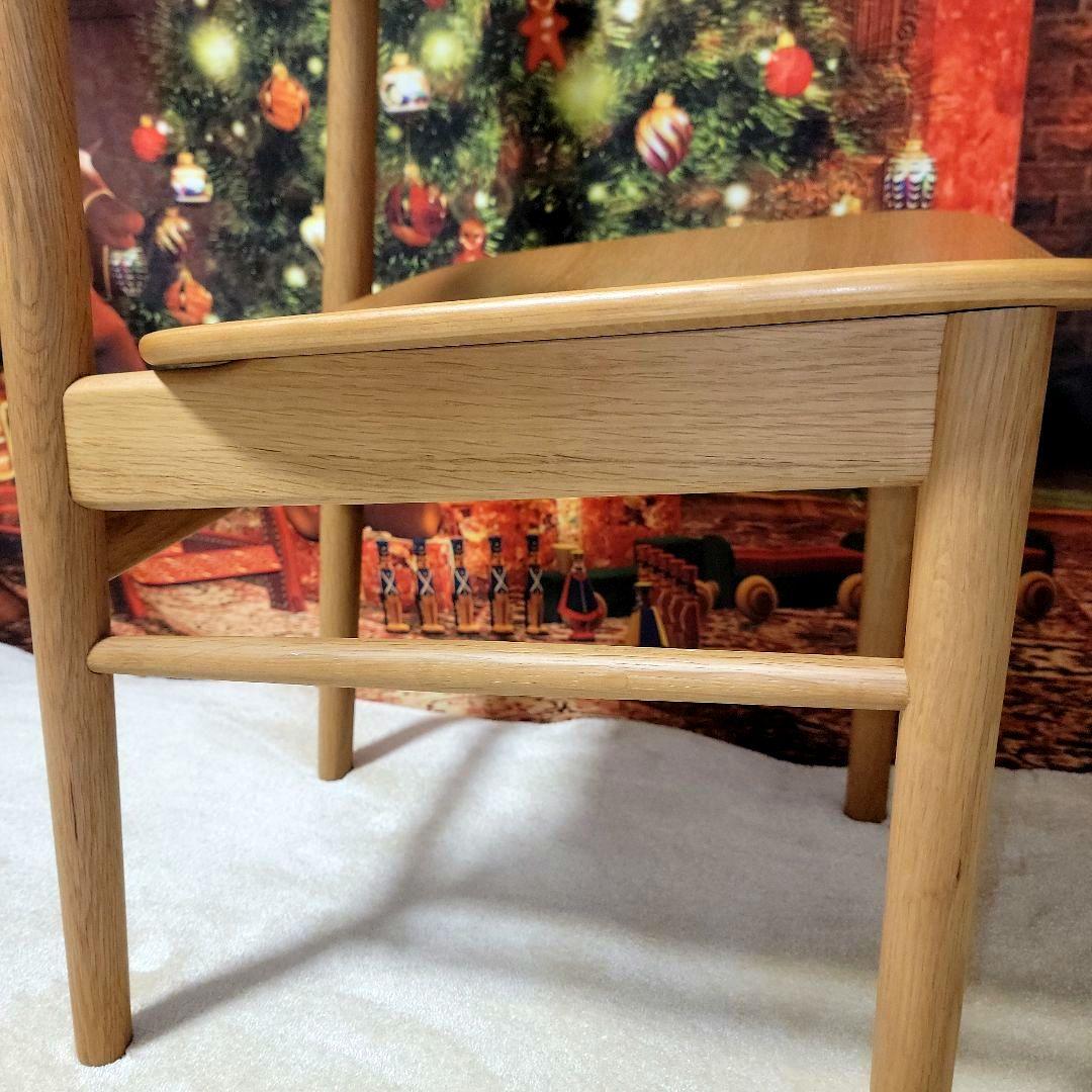 【即決価格】無印良品　ラウンドチェア オーク材 全角度画像！！