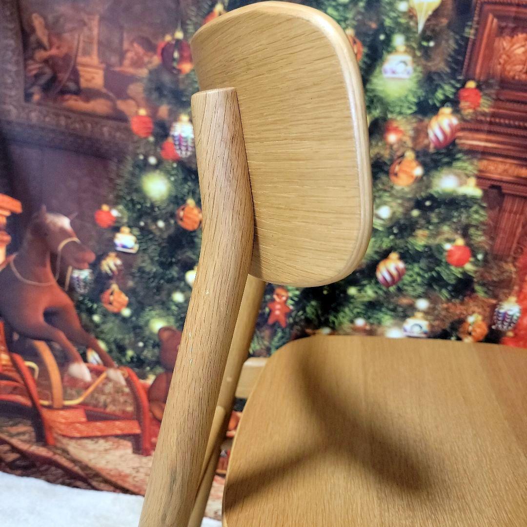 【即決価格】無印良品　ラウンドチェア オーク材 全角度画像！！