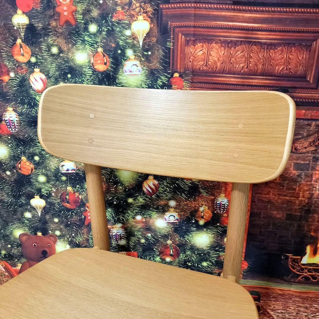 【即決価格】無印良品　ラウンドチェア オーク材 全角度画像！！