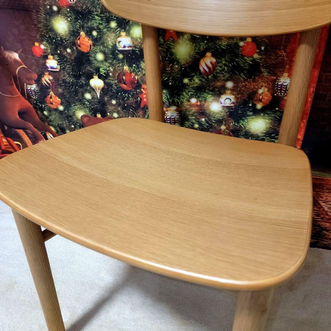 【即決価格】無印良品　ラウンドチェア オーク材 全角度画像！！