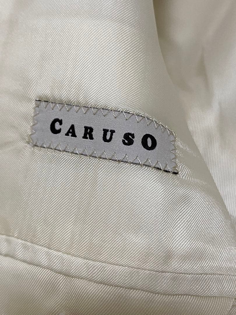 カルーゾ CARUSO 52サイズ ホワイト 3ピース セットアップ スーツ