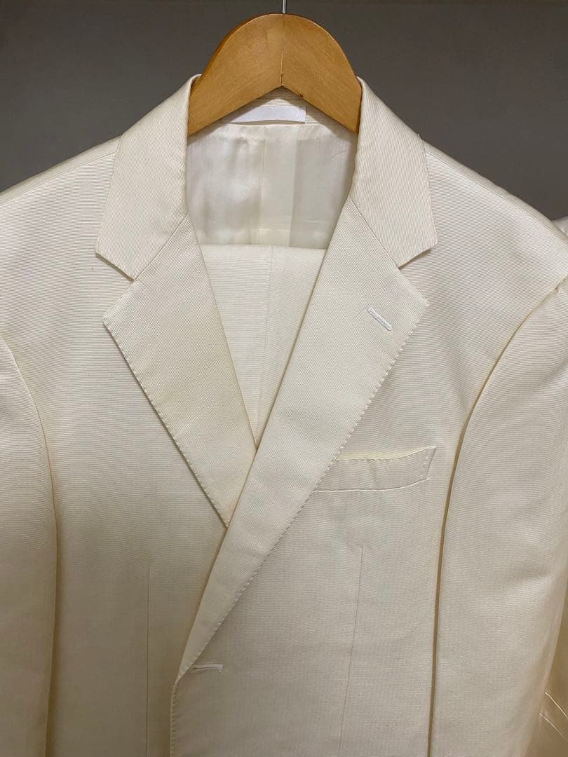 カルーゾ CARUSO 52サイズ ホワイト 3ピース セットアップ スーツ