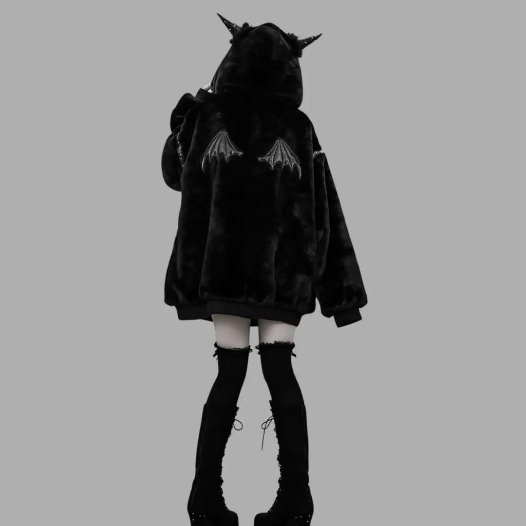 【ほぼ新品】Dimmoire BABY DEVIL ファーパーカー【Black】
