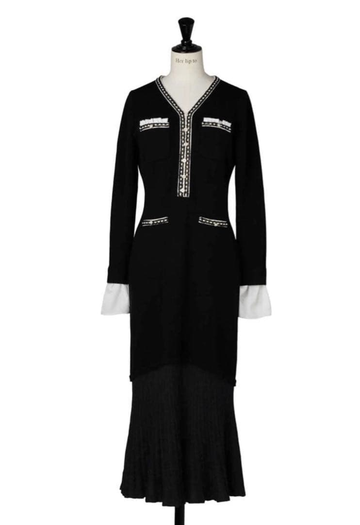 【Sサイズ】 Herlipto Isaline Long Knit Dress