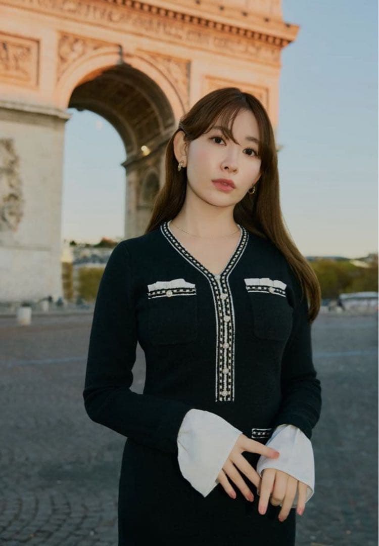 【Sサイズ】 Herlipto Isaline Long Knit Dress