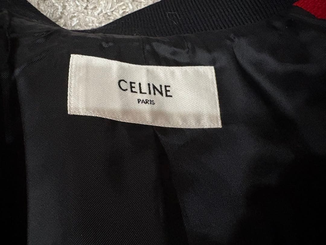 美品ＣＥＬＩＮＥセリーヌスタジャン白赤黒2V56D896C　44ＭＬ