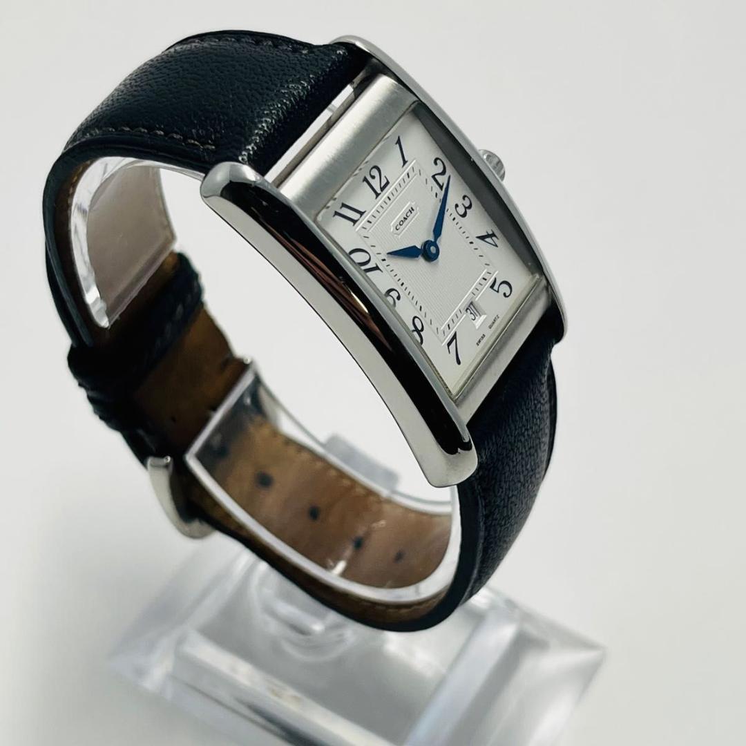 美品 COACH コーチ W502B クォーツ 腕時計 スクエア 動作良好