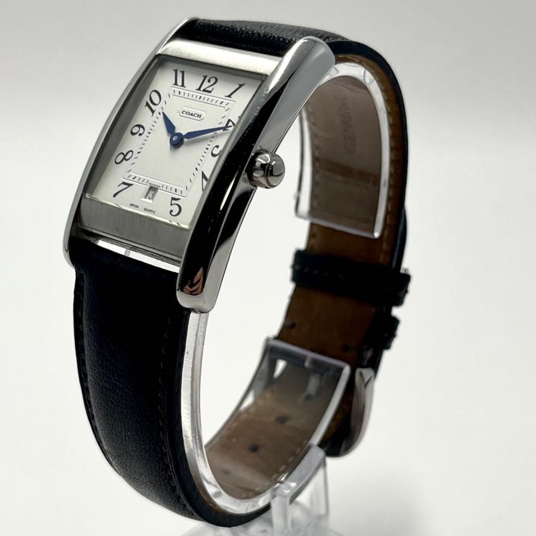 美品 COACH コーチ W502B クォーツ 腕時計 スクエア 動作良好