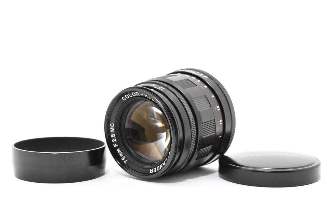 ★レア玉・外観美品Color Heliar 75 2.5 MC L Cosina