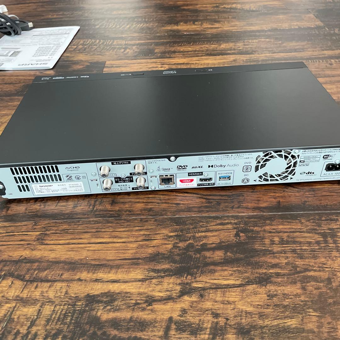 【美品】シャープ AQUOS 4Kレコーダー 4B-C10DW3 2023年製